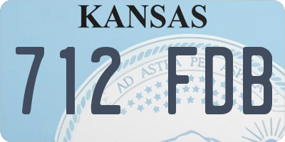 KS license plate 712FDB