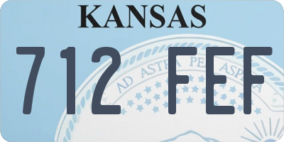 KS license plate 712FEF