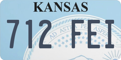 KS license plate 712FEI