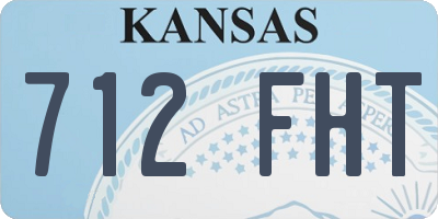 KS license plate 712FHT