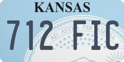 KS license plate 712FIC