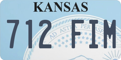 KS license plate 712FIM