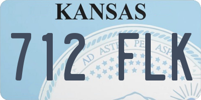 KS license plate 712FLK