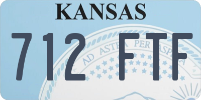 KS license plate 712FTF