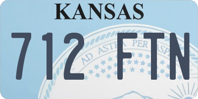 KS license plate 712FTN