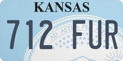 KS license plate 712FUR