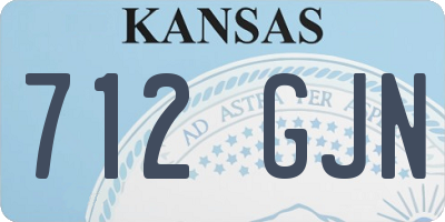KS license plate 712GJN