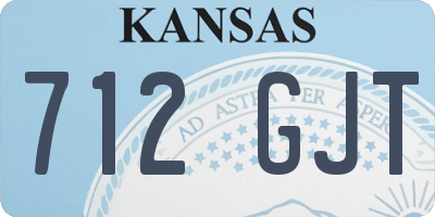 KS license plate 712GJT