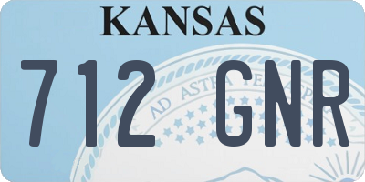 KS license plate 712GNR