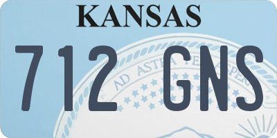 KS license plate 712GNS