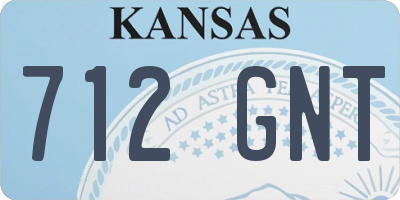KS license plate 712GNT