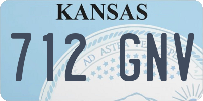 KS license plate 712GNV