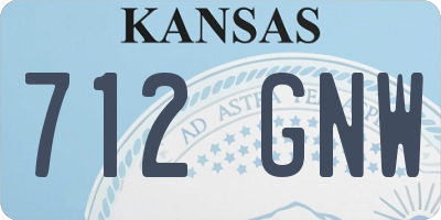 KS license plate 712GNW