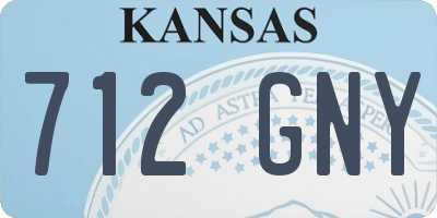 KS license plate 712GNY