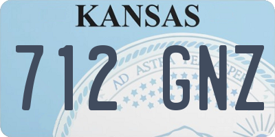 KS license plate 712GNZ