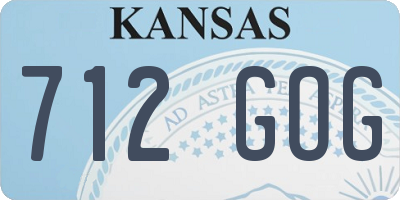 KS license plate 712GOG