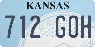 KS license plate 712GOH