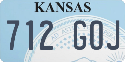 KS license plate 712GOJ