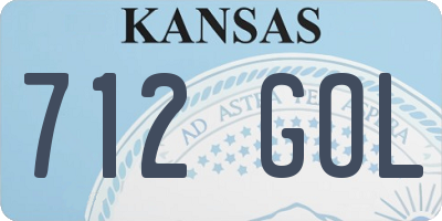 KS license plate 712GOL