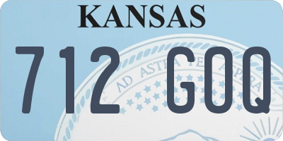 KS license plate 712GOQ