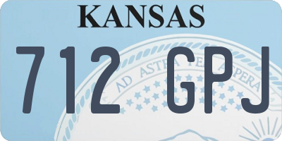 KS license plate 712GPJ