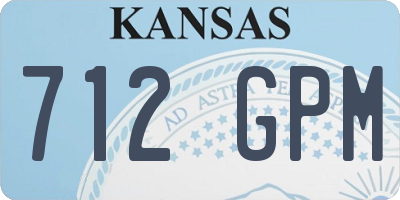 KS license plate 712GPM