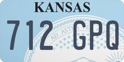 KS license plate 712GPQ