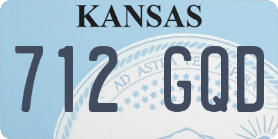 KS license plate 712GQD
