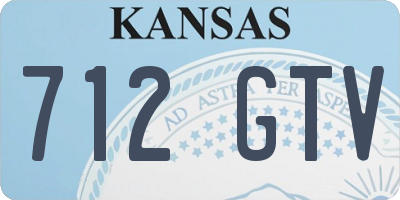 KS license plate 712GTV