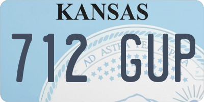 KS license plate 712GUP