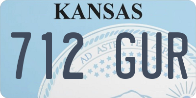 KS license plate 712GUR