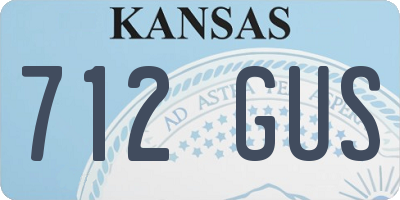 KS license plate 712GUS