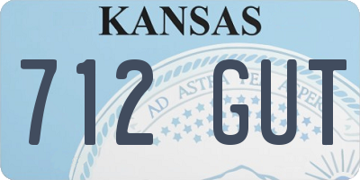 KS license plate 712GUT