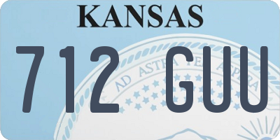 KS license plate 712GUU