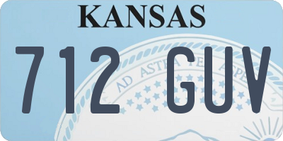 KS license plate 712GUV