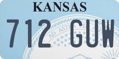 KS license plate 712GUW