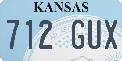 KS license plate 712GUX