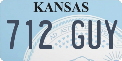 KS license plate 712GUY