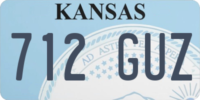 KS license plate 712GUZ