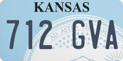 KS license plate 712GVA