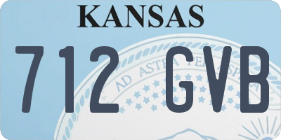 KS license plate 712GVB
