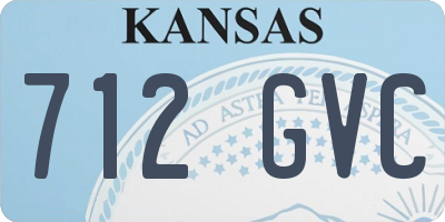 KS license plate 712GVC