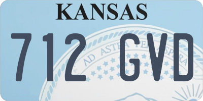 KS license plate 712GVD