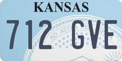 KS license plate 712GVE