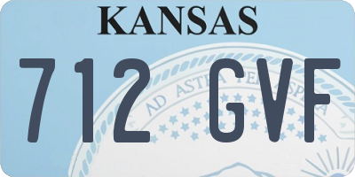 KS license plate 712GVF