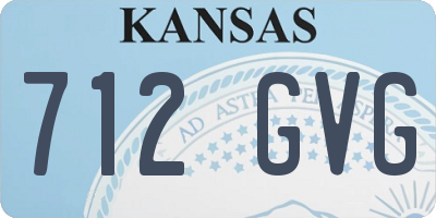 KS license plate 712GVG
