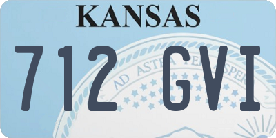 KS license plate 712GVI