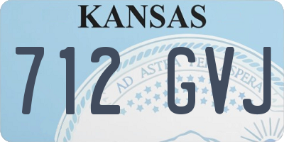 KS license plate 712GVJ