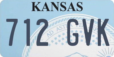 KS license plate 712GVK