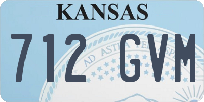 KS license plate 712GVM
